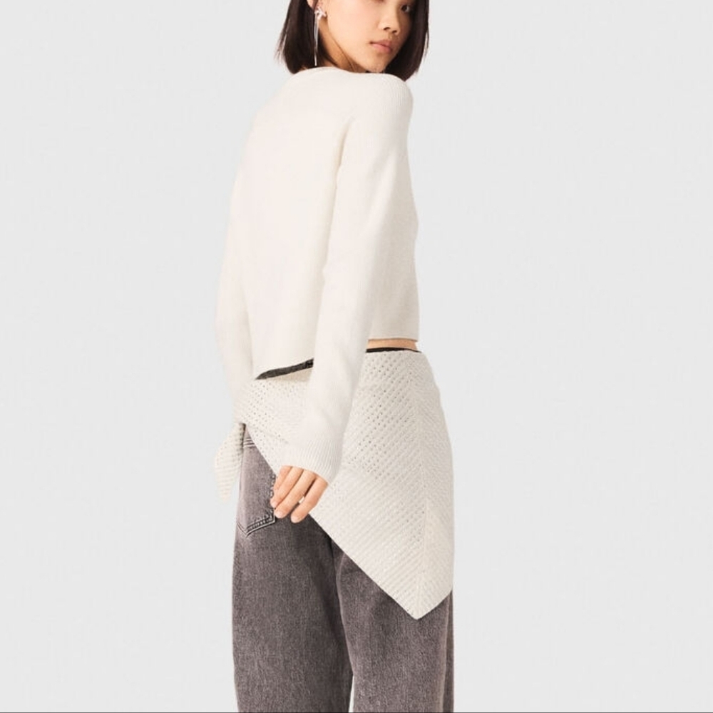 Maje Bow Jewellery Button Cardigan - Picture 5 of 14